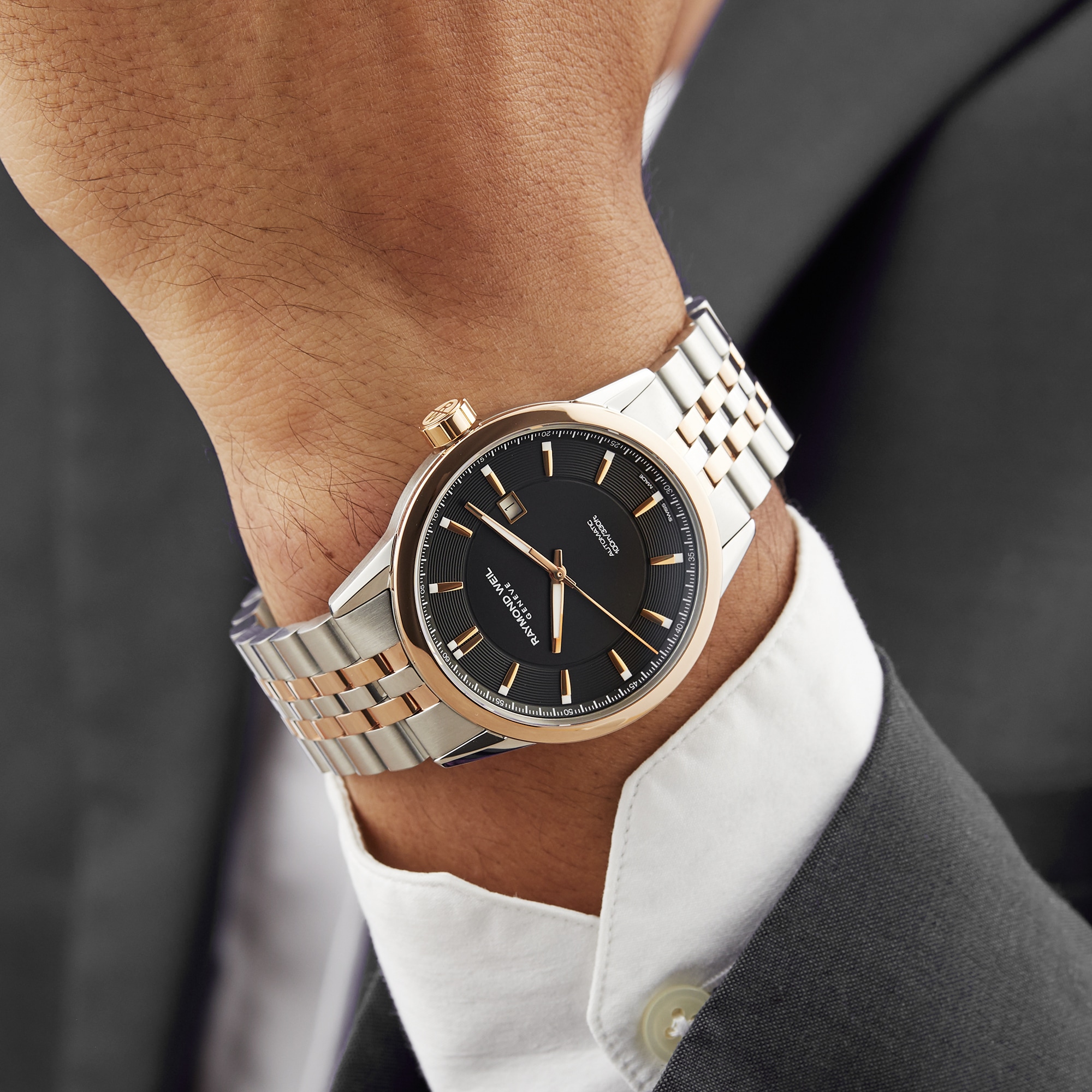 Raymond weil gold discount and silver watch