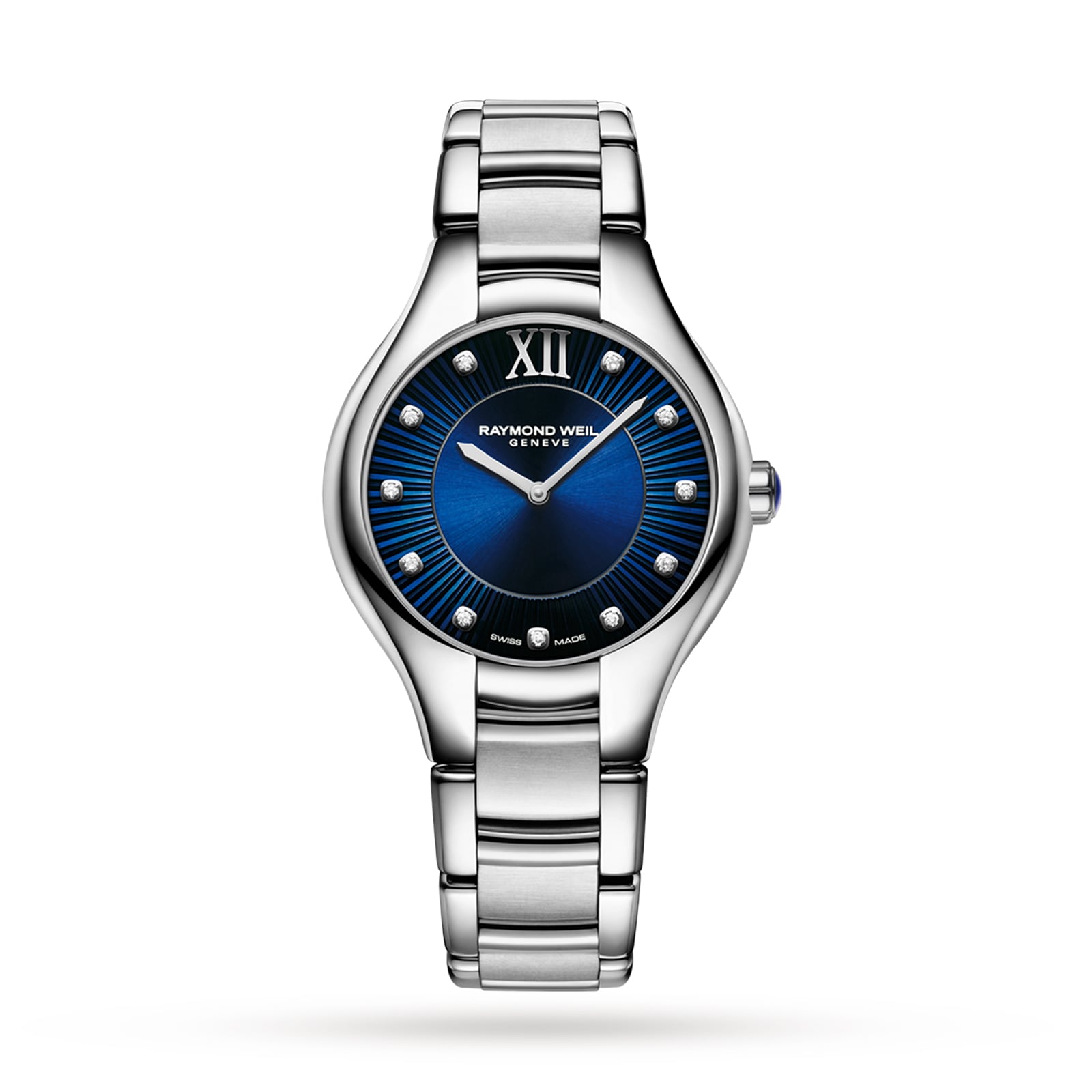 Noemia Blue Dial Stainless Steel Diamond Watch 32mm
