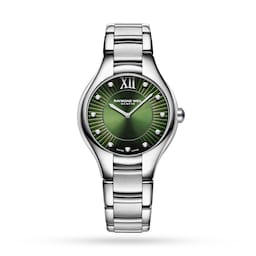 17341205 - Noemia Green Dial Stainless Steel Diamond Watch 32mm