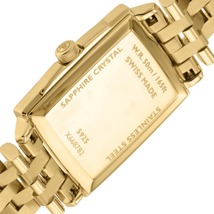 Raymond Weil Toccata Ladies Rectangular 68 Diamonds Gold Watch 22.6mm