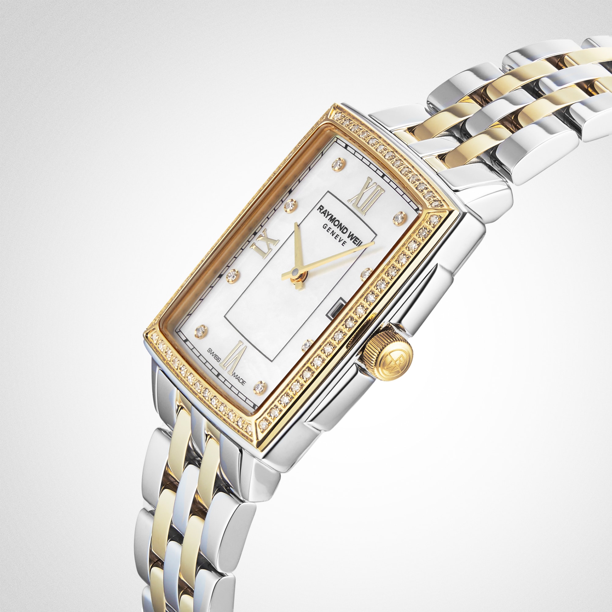 Raymond Weil Toccata Ladies Rectangular 68 Diamonds Watch 22.6mm 5925 SPS 00995 Watches Of Switzerland US