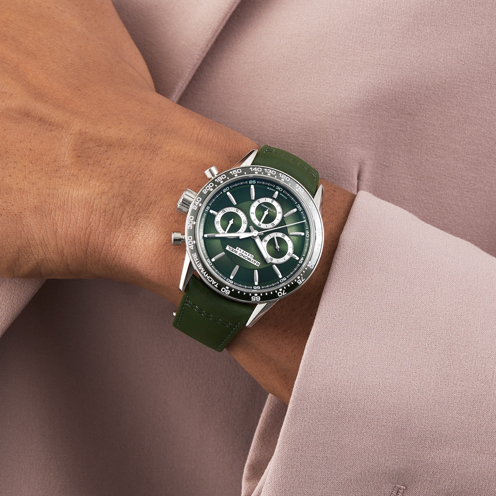 Raymond Weil Freelancer 43.5mm Mens Watch Green