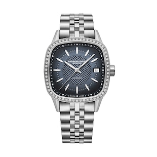 Raymond Weil Freelancer Automatic 34.5mm x 34.5mm Ladies Watch Lab Grown Diamonds Blue