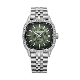 17341266 - Freelancer Automatic 34.5mm x 34.5mm Ladies Watch Lab Grown Diamonds Green