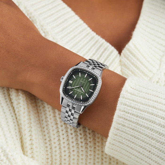 Raymond Weil Freelancer Automatic 34.5mm x 34.5mm Ladies Watch Lab Grown Diamonds Green
