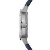 Raymond Weil Freelancer Ladies Automatic Blue Dial 60 Laboratory Grown Diamonds Leather Strap Watch 34.5 x 34.5 mm