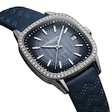 Raymond Weil Freelancer Ladies Automatic Blue Dial 60 Laboratory Grown Diamonds Leather Strap Watch 34.5 x 34.5 mm