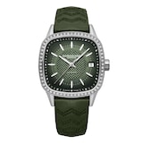 Raymond Weil Freelancer Ladies Automatic Green Dial 60 Laboratory Grown Diamonds Leather Strap Watch 34.5 x 34.5 mm