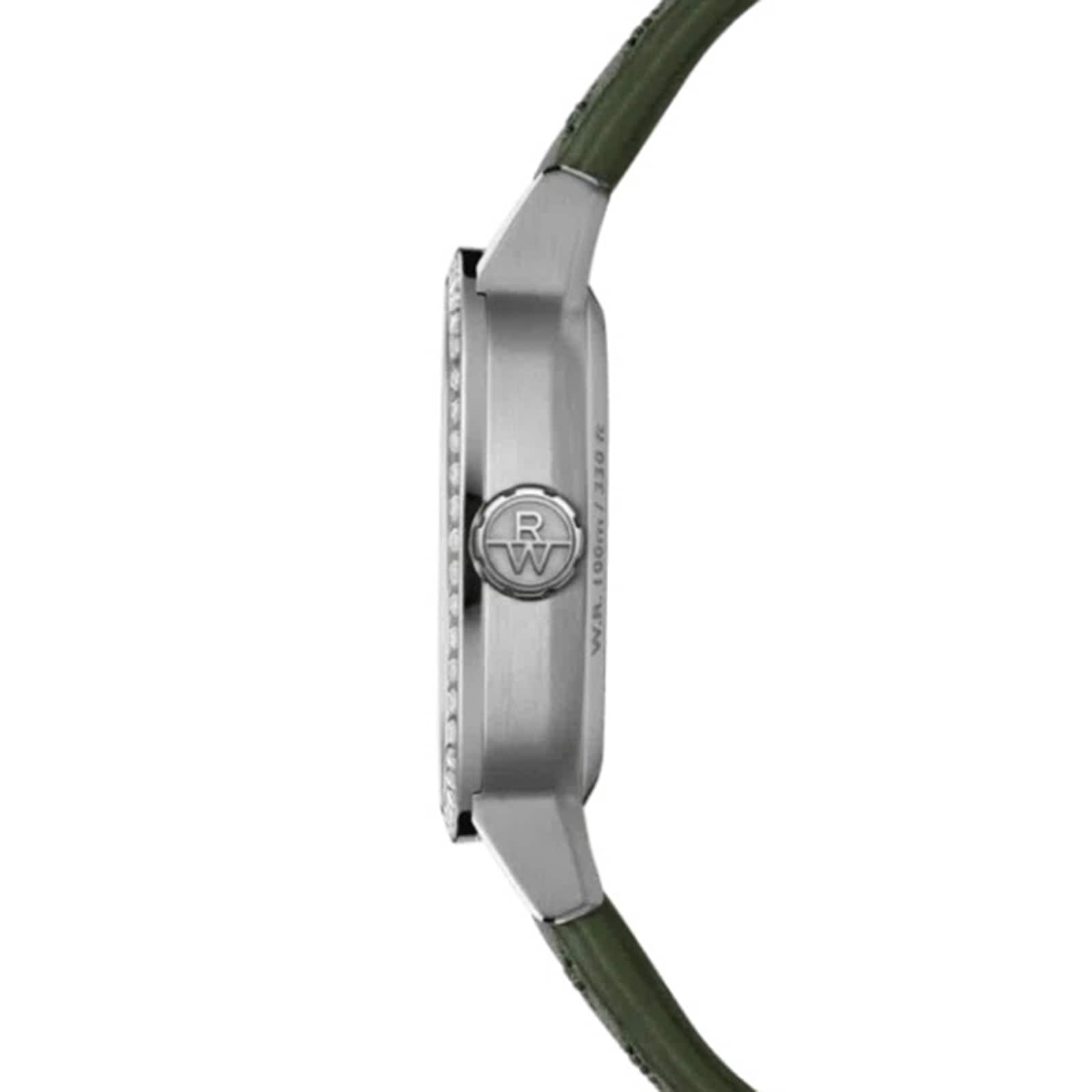 Raymond Weil Freelancer Ladies Automatic Green Dial 60 Laboratory Grown Diamonds Leather Strap Watch 34.5 x 34.5 mm Raymond Weil Freelancer Ladies Automatic Green Dial 60 Laboratory Grown Diamonds Leather Strap Watch 34.5 x 34.5 mm