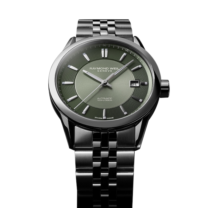 Raymond Weil Freelancer Automatic Green Dial Stainless Steel Bracelet Watch 38mm