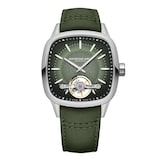 Raymond Weil Freelancer Calibre RW1212 Mens Automatic Green Leather Strap Watch 40 x 40 mm