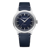 Raymond Weil Millesime Mens Automatic Blue Leather Strap Watch, 39.5 mm Blue Sector Dial, Blue Leather Strap, Stainless Steel