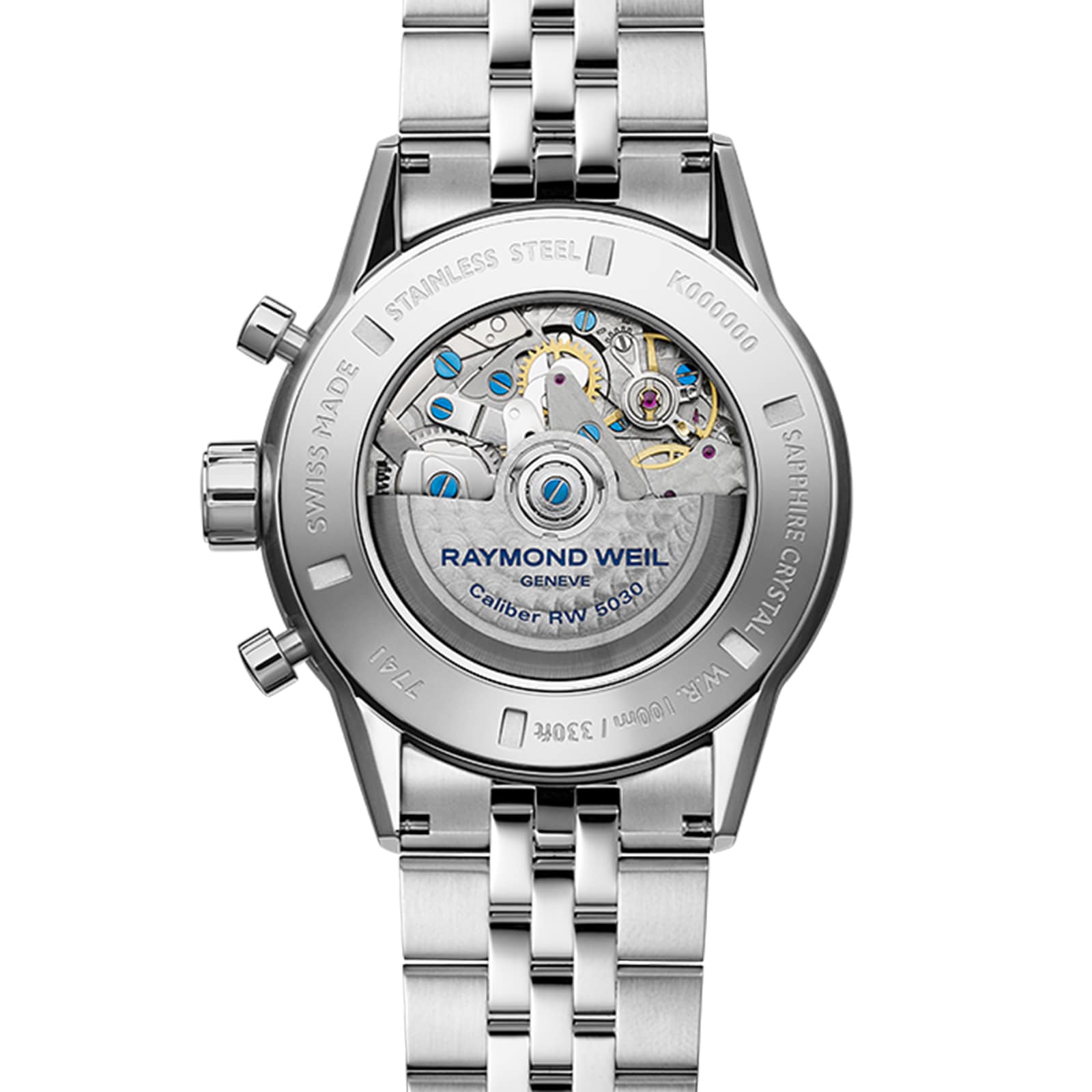 Raymond Weil Freelancer Mens Automatic Chronograph Bracelet Watch 43.5mm