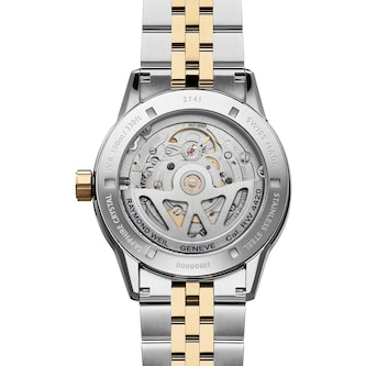 Raymond Weil Freelancer Date Classic Two-Tone Yellow Gold 40mm Cream Dial Mens Watch