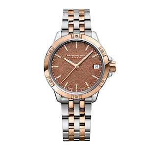 Raymond Weil Tango Classic Quartz Two Tone 30mm Ladies Watch Terracotta