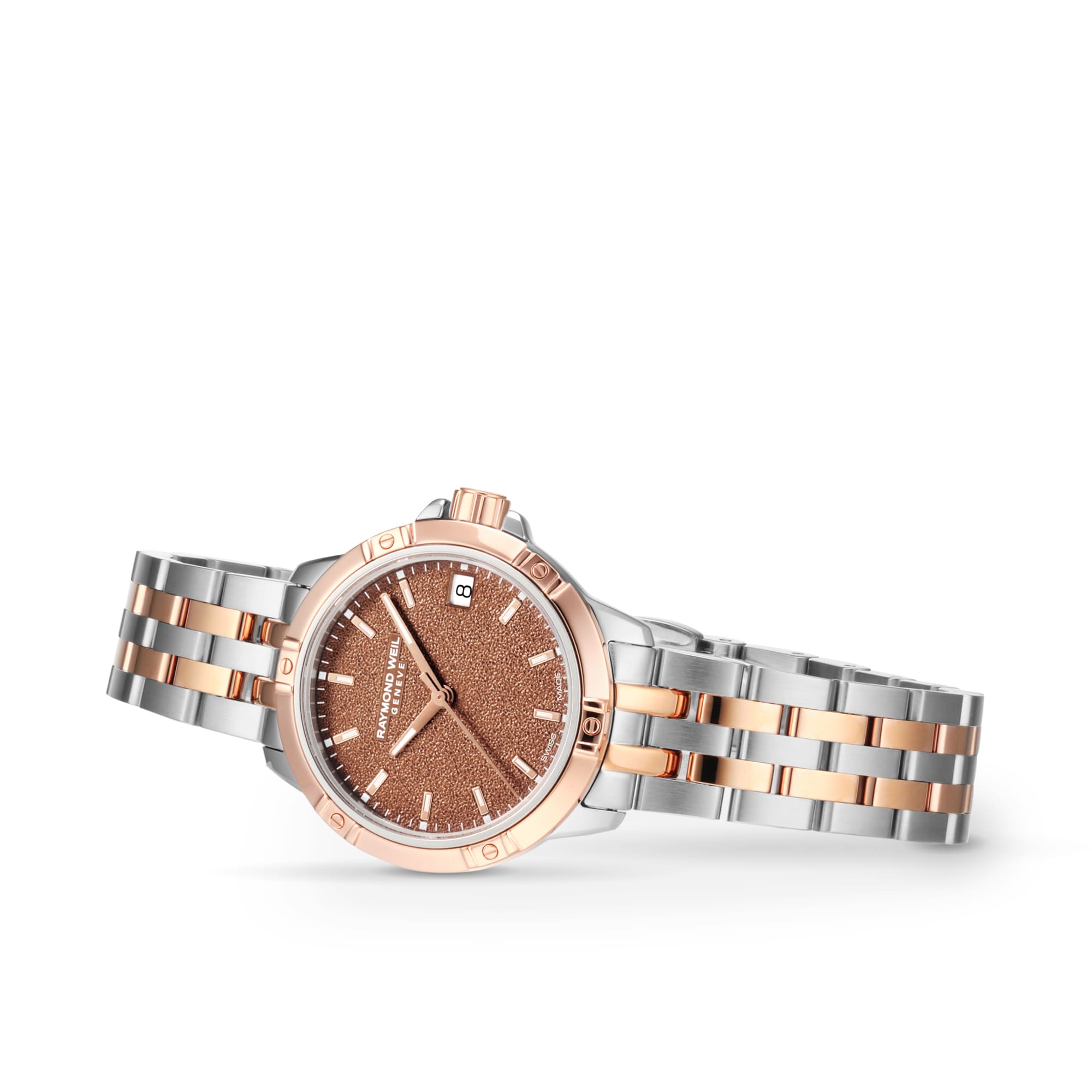 Raymond Weil Tango Classic Quartz Two Tone 30mm Ladies Watch Terracotta