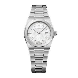 Raymond Weil A.R.T. Date 30mm Ladies Watch Mother Of Pearl