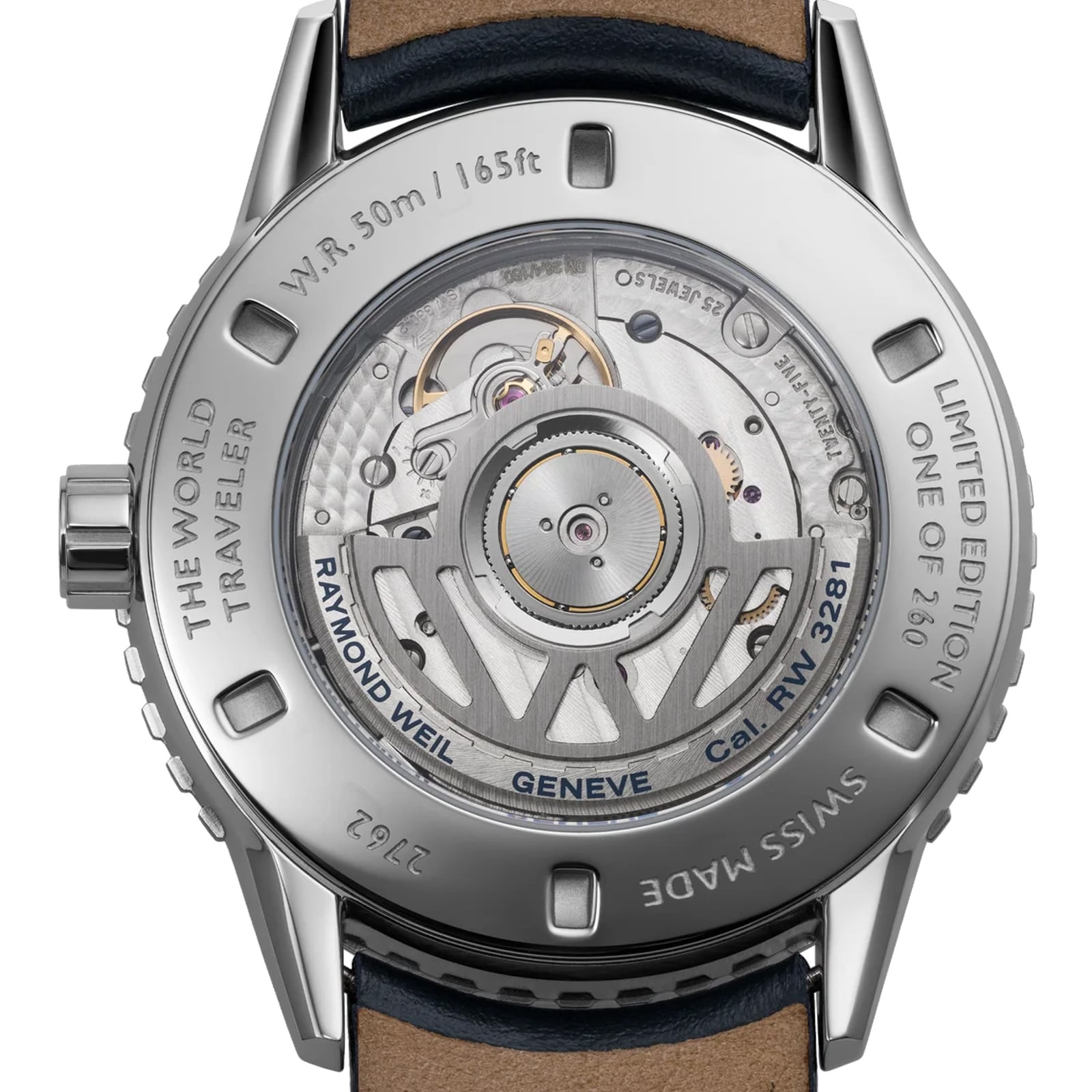 Raymond Weil Freelancer World-Traveller GMT Limited Edition 40mm Mens Watch Blue Dial Leather Strap