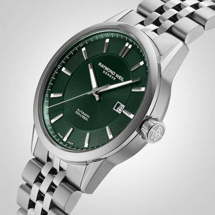 Raymond Weil Freelancer Automatic 42mm Mens Watch Green