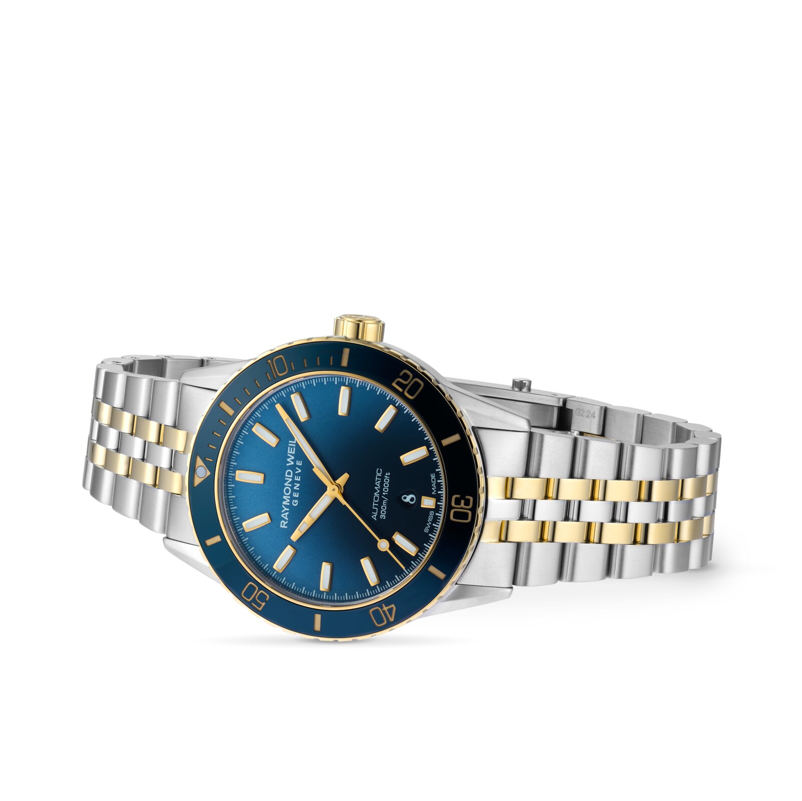 Raymond Weil Freelancer Diver Mens Two-Tone Gradient Blue Dial 42.5 mm