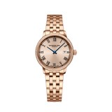 Raymond Weil Toccata Ladies Rose Gold PVD 80 Diamonds Quartz Watch, 34 mm