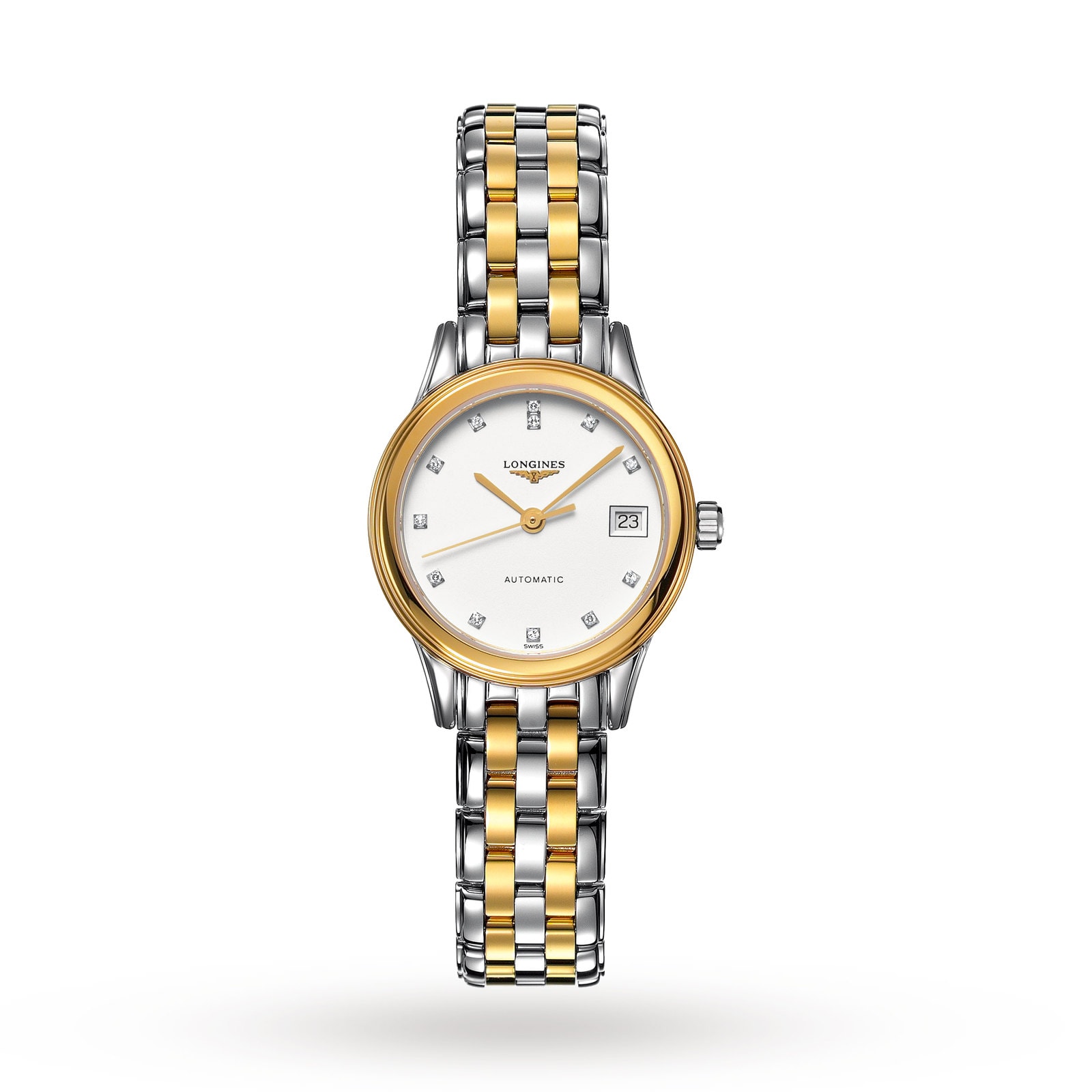 vuurwerk grens Arena Longines Flagship 26mm Diamond Dot Automatic Ladies Watch L42743277 |  Watches Of Switzerland US