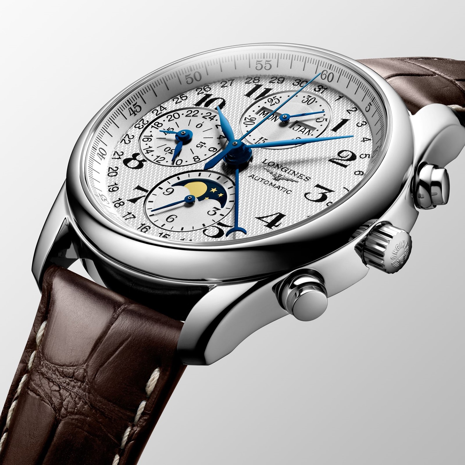 Longines Master Collection 40mm Chronograph With Moon Phase Mens Watch ...