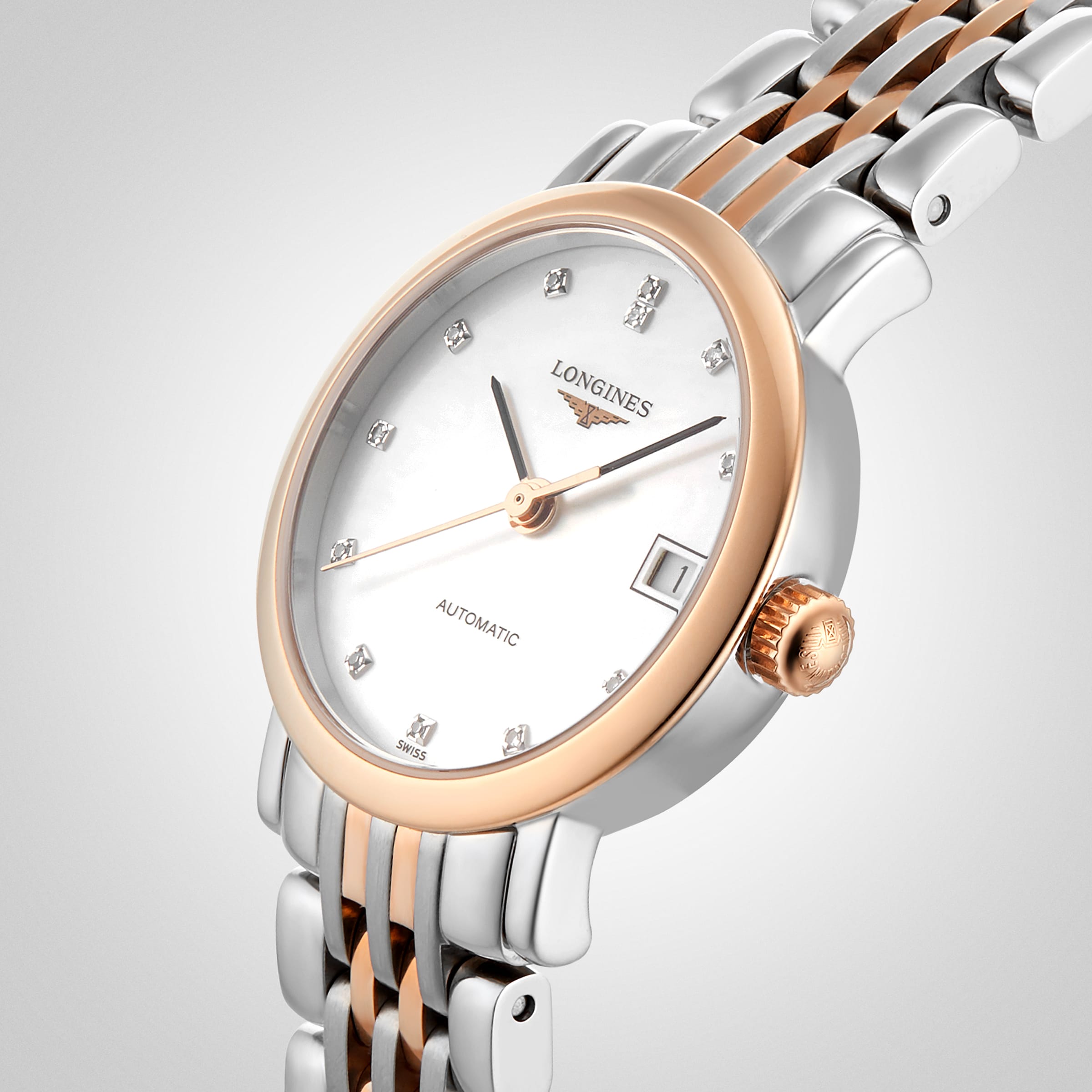 Elegant 25.5mm Diamond Automatic Ladies Watch