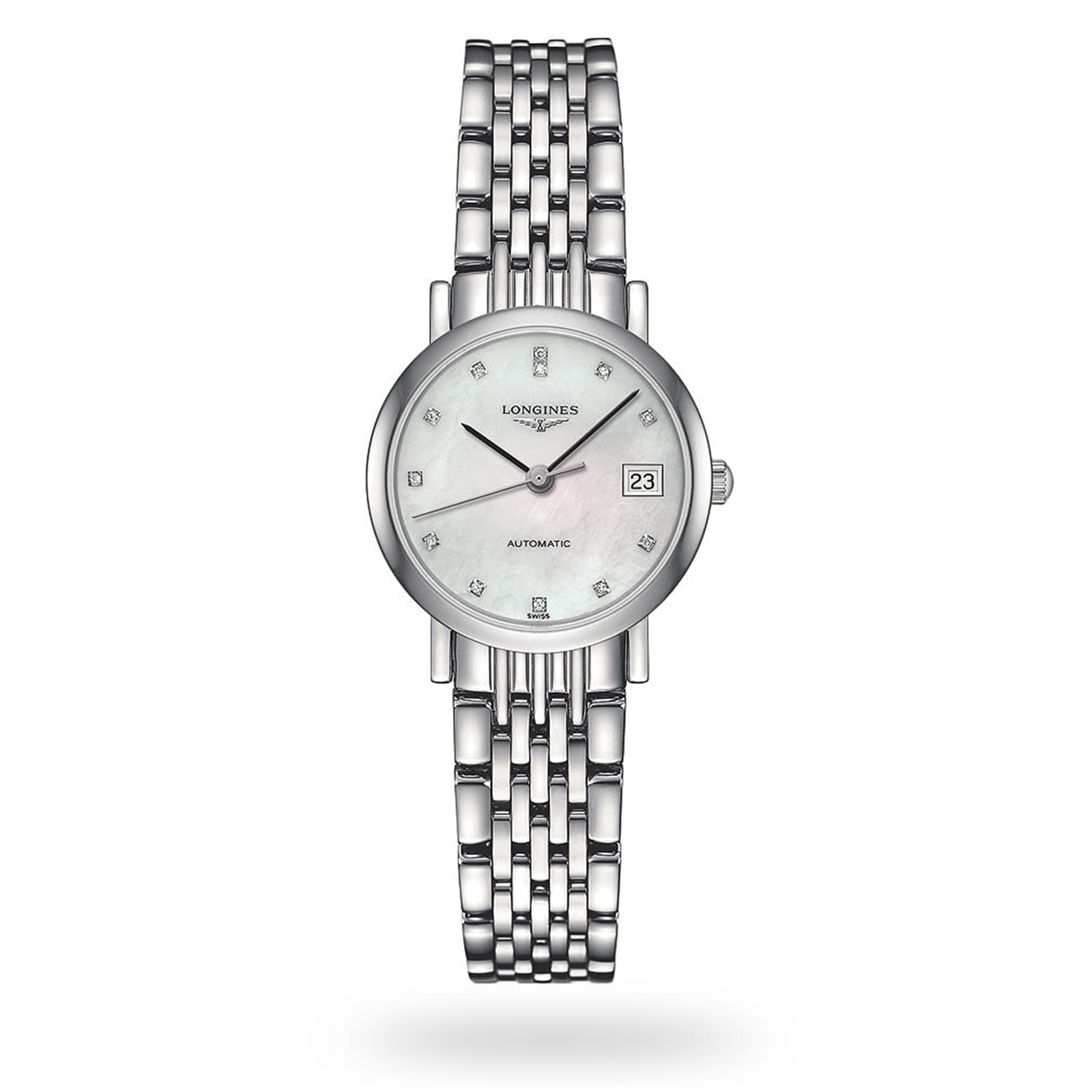 Longines Elegant 25.5mm Diamond Automatic Ladies Watch L43094876