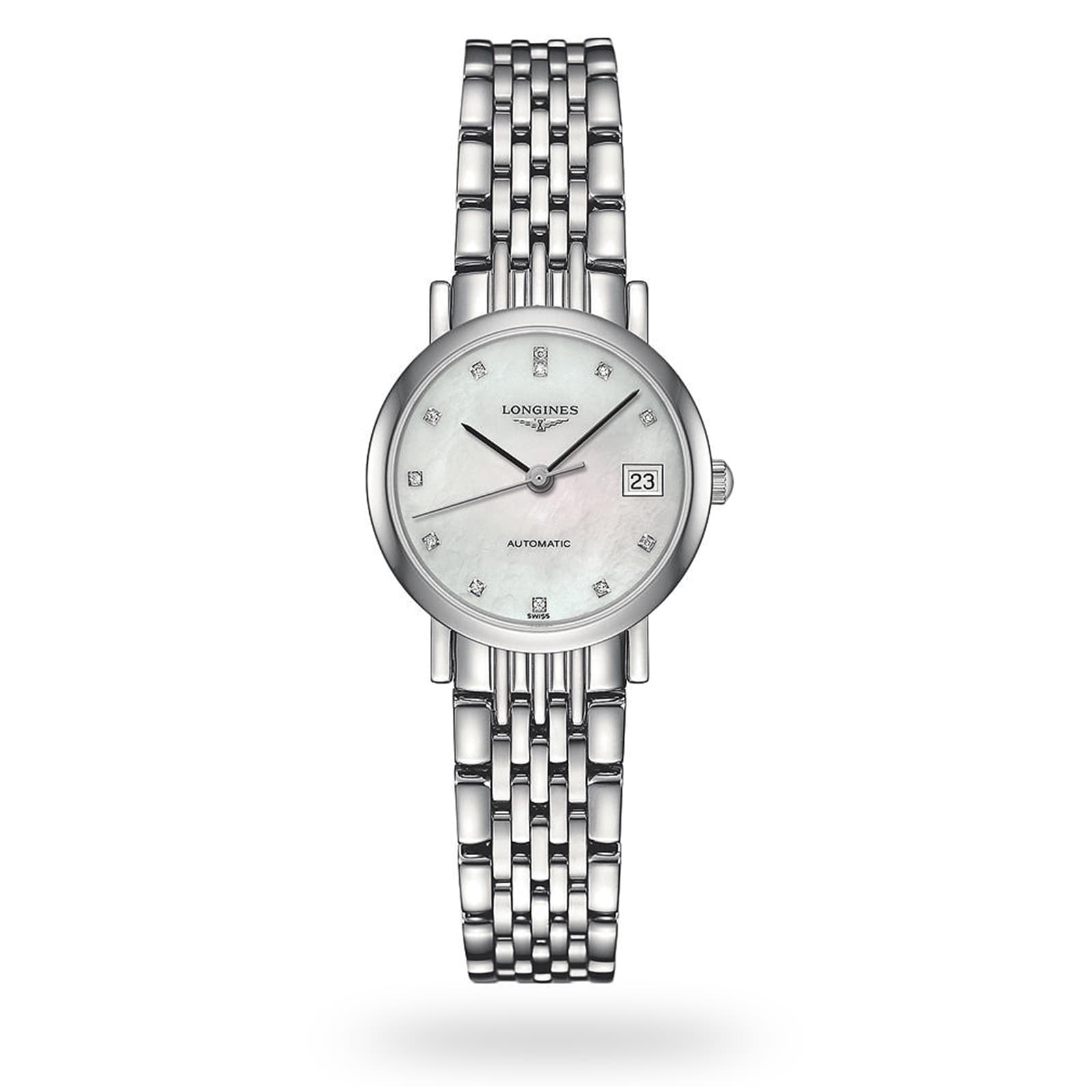 Longines Elegant 25.5mm Diamond Automatic Ladies Watch