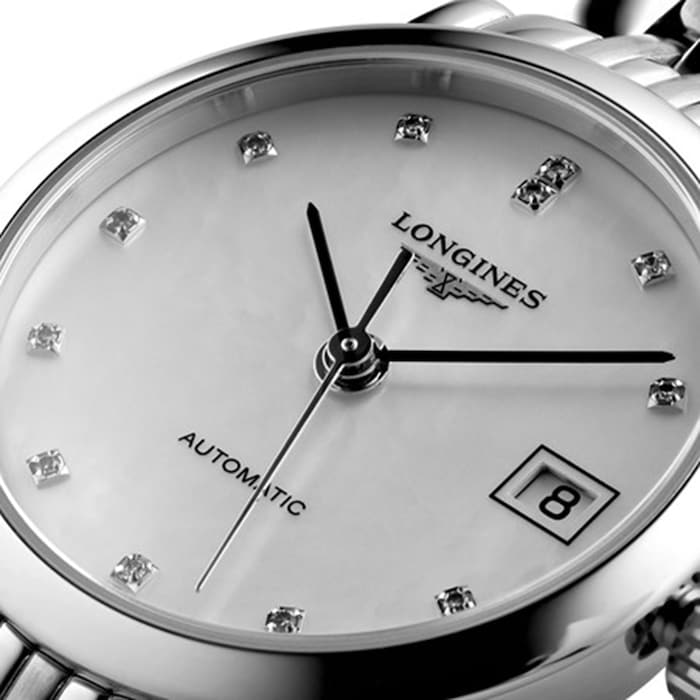 Longines Elegant Collection 25.5mm Diamond Automatic Ladies Watch