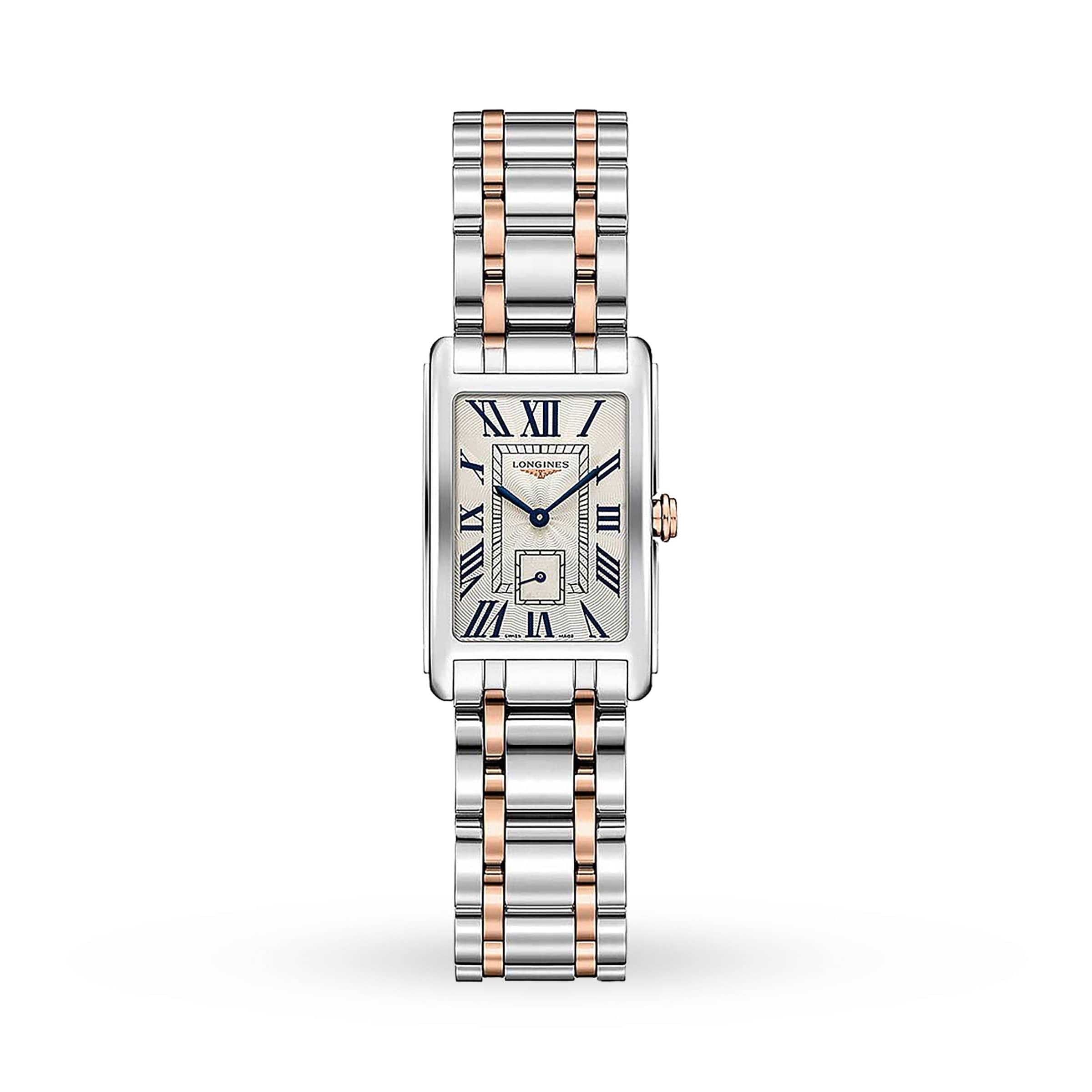 Longines DolceVita 21mm Stainless Steel with 18k Pink Gold Ladies