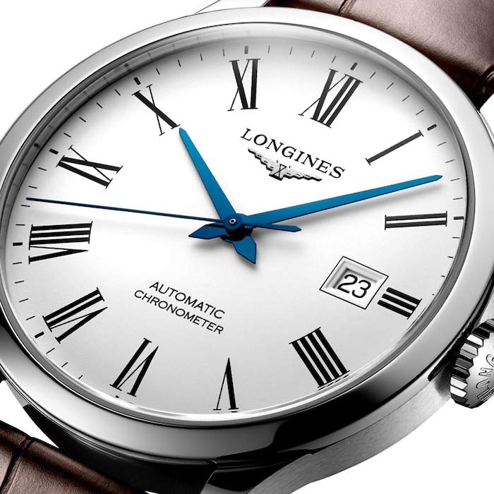 Longines Record 40mm Mens Watch White