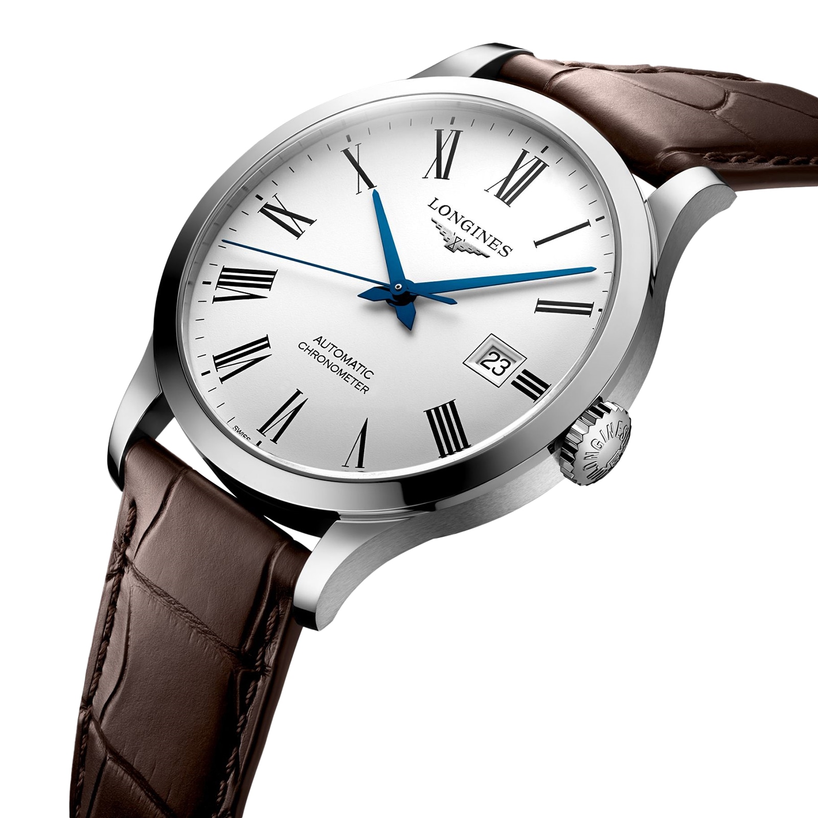 Longines Record 40mm Mens Watch White