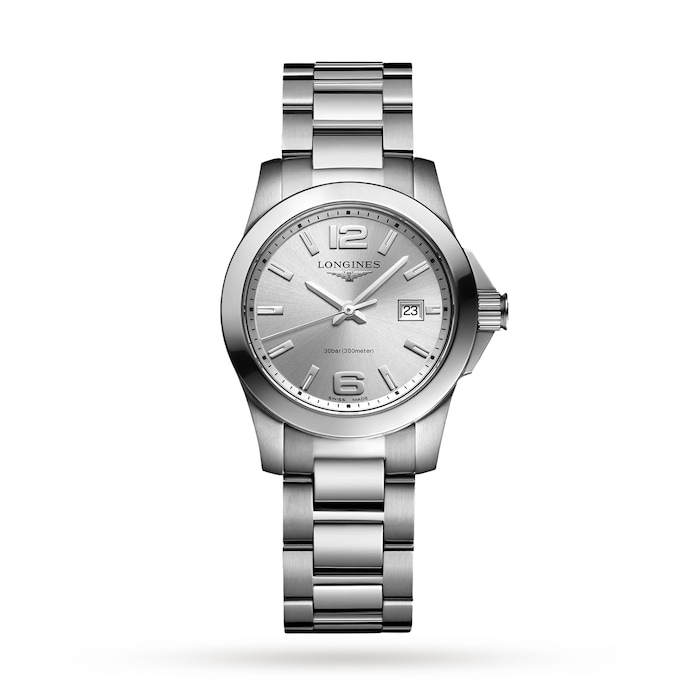 Longines Conquest 29.5mm Ladies Watch Sunray Silver L33764766 | Watches ...