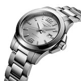 Longines Conquest 29.5mm Ladies Watch Sunray Silver
