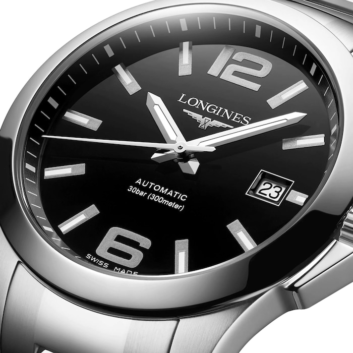 Longines Conquest 39mm Mens Watch Black