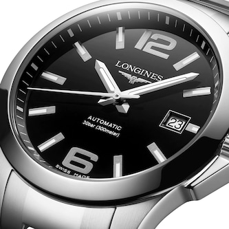 Longines Conquest 39mm Mens Watch Black Longines Conquest 39mm Mens Watch Black