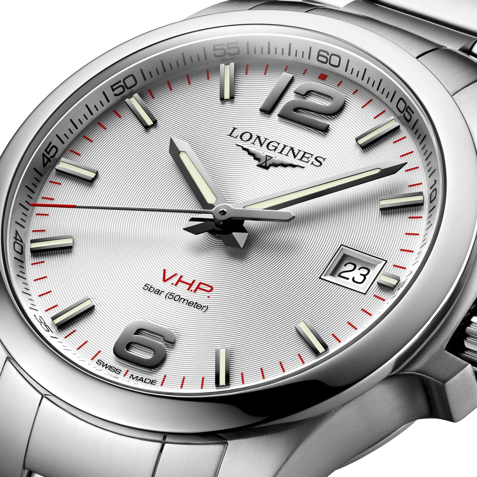 Longines Conquest V.H.P 41mm Mens Watch Silver L37164766 Watches