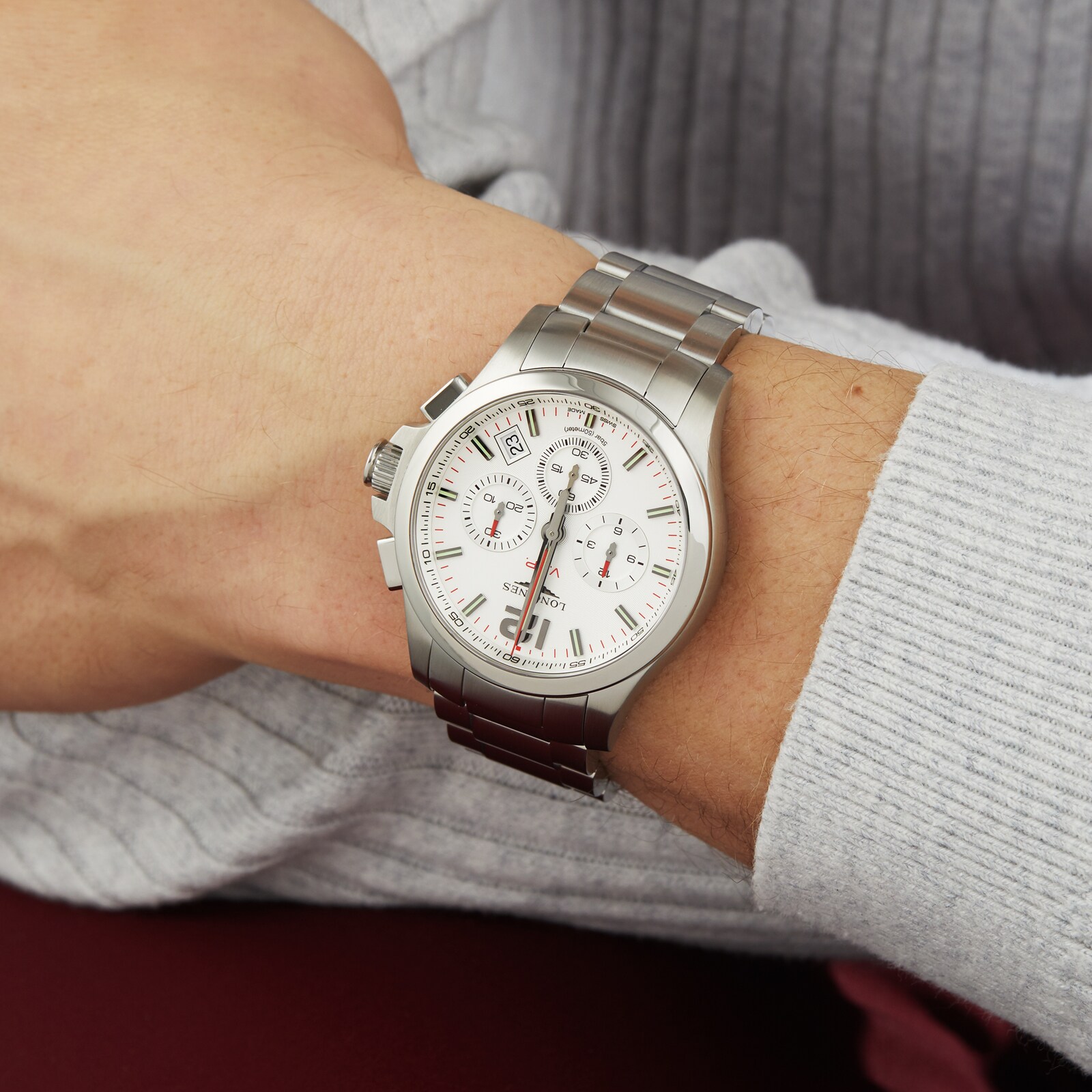Longines Conquest V.H.P 42mm Mens Watch Silver L37174766 Goldsmiths