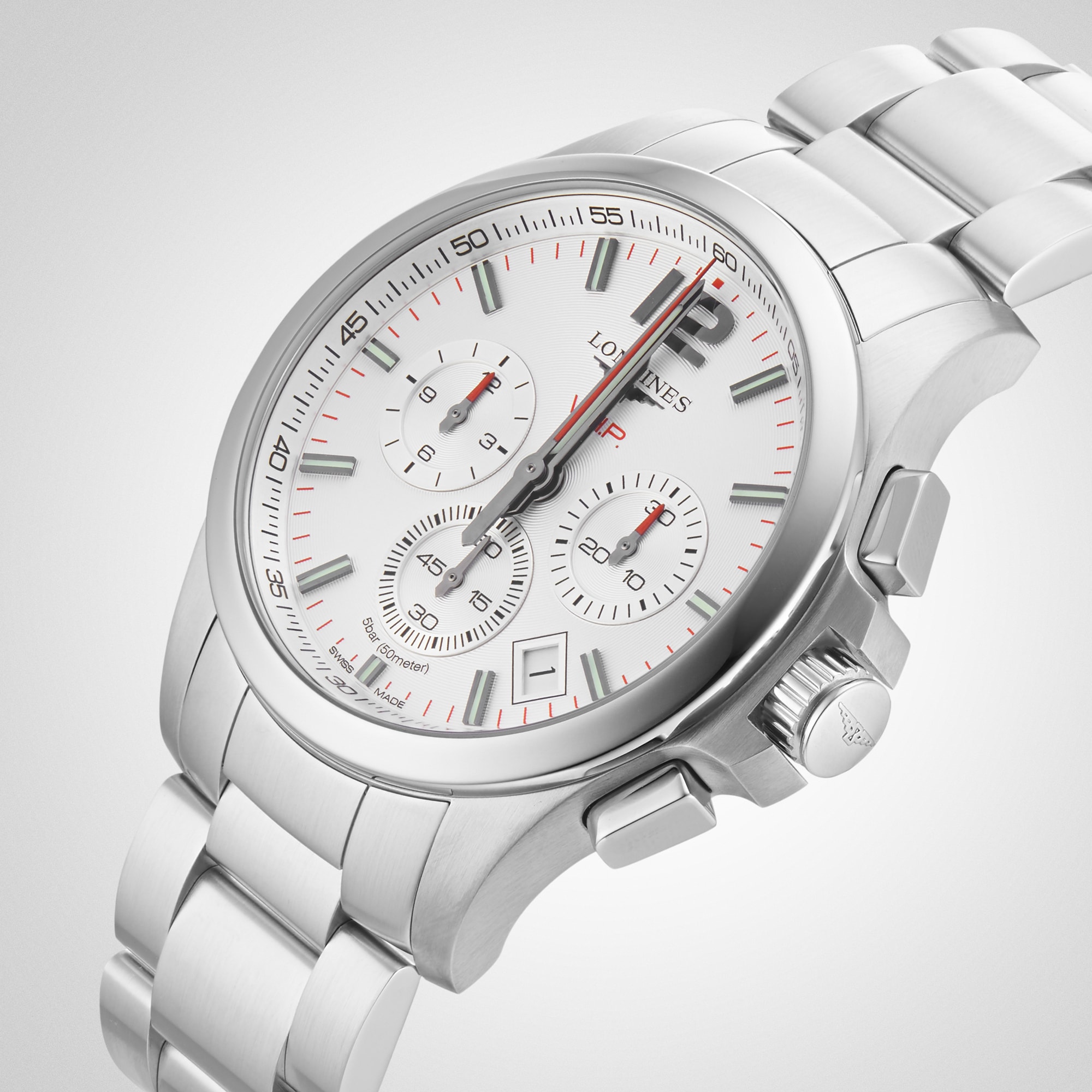 Longines Conquest V.H.P 42mm Mens Watch Silver Longines Conquest V.H.P 42mm Mens Watch Silver