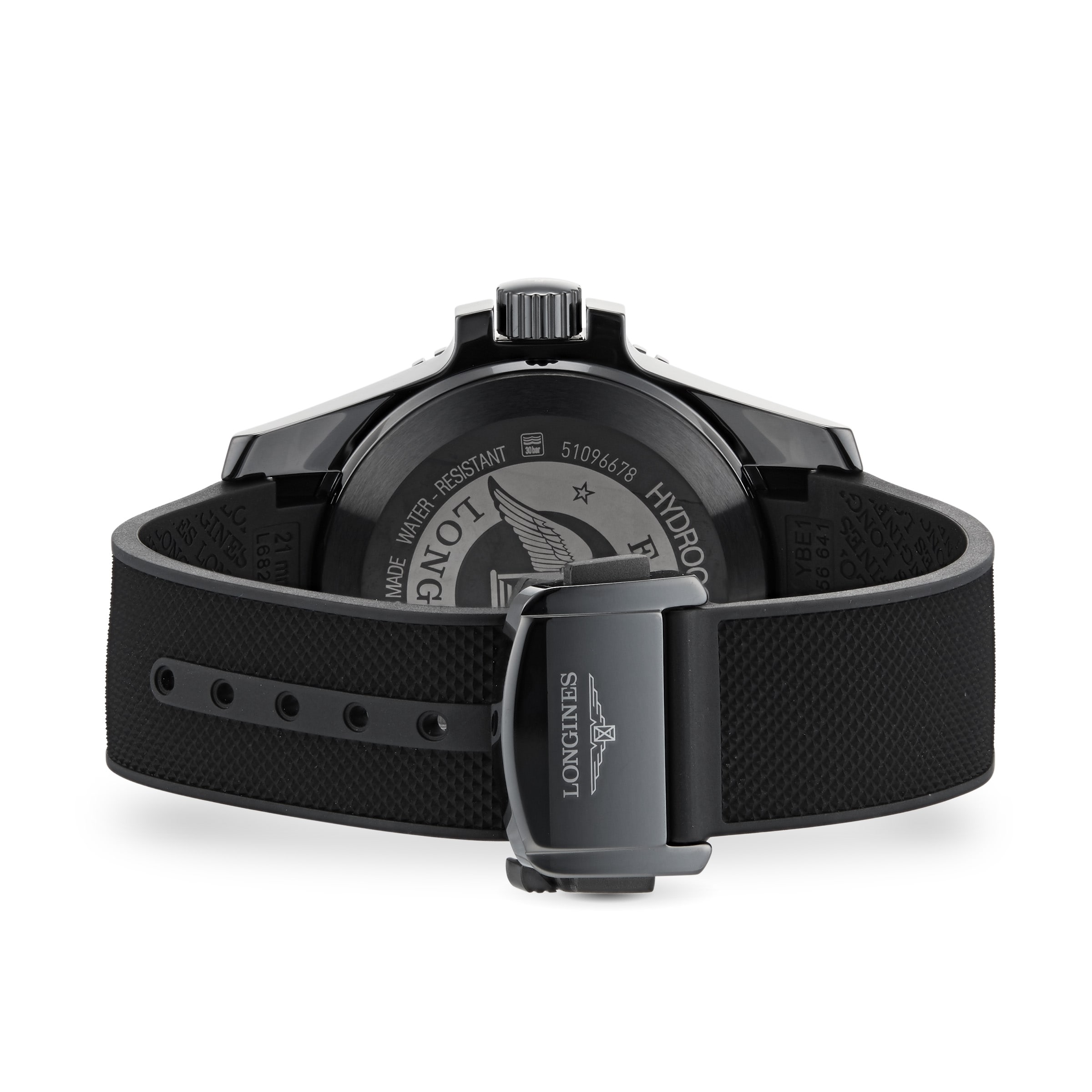 All black Ceramic Hydroconquest 43mm Automatic Mens Watch