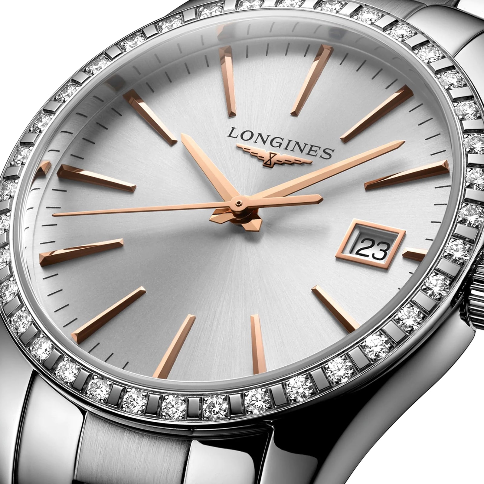 Longines Conquest Classic 34mm Ladies Watch Silver