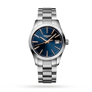 Longines Conquest Classic 34mm Ladies Watch Blue