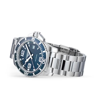 Longines HydroConquest 44mm Stainless Steel Mens Watch - Blue