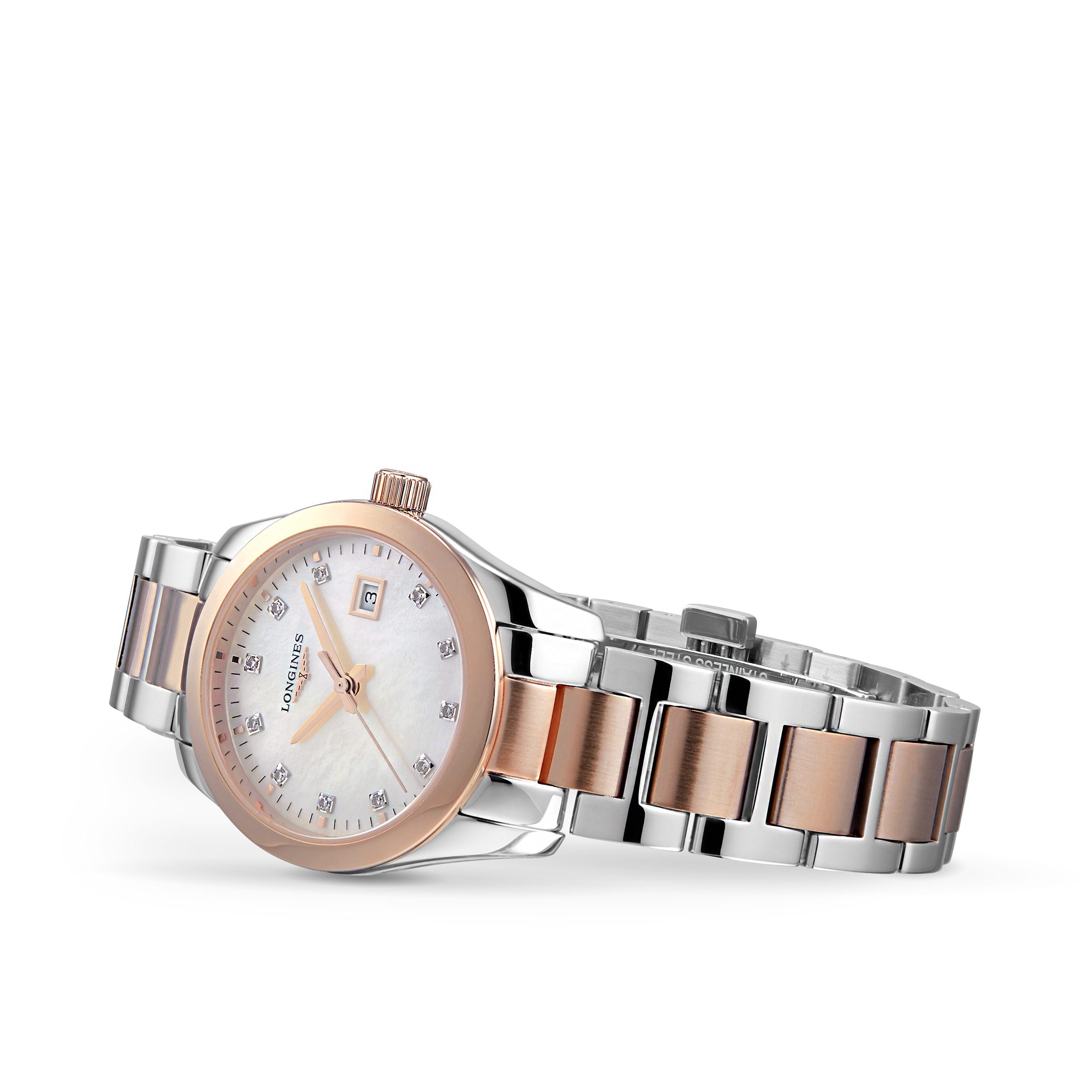 Longines rose gold ladies watch hot sale