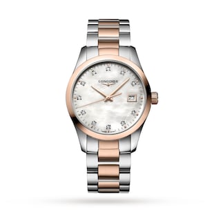 Longines Conquest Classic 34mm Ladies Watch White
