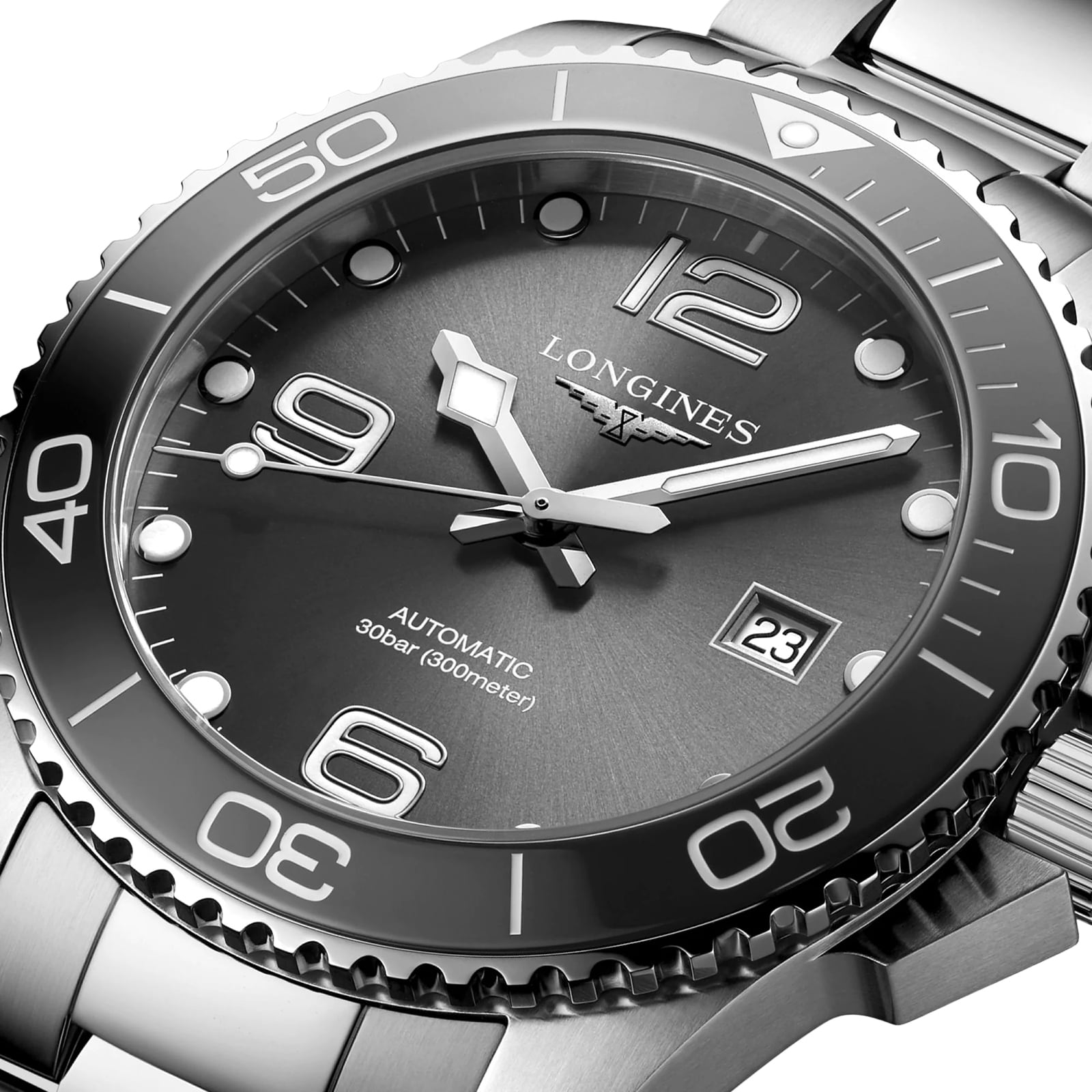 Longines HydroConquest 43mm Mens Watch Grey