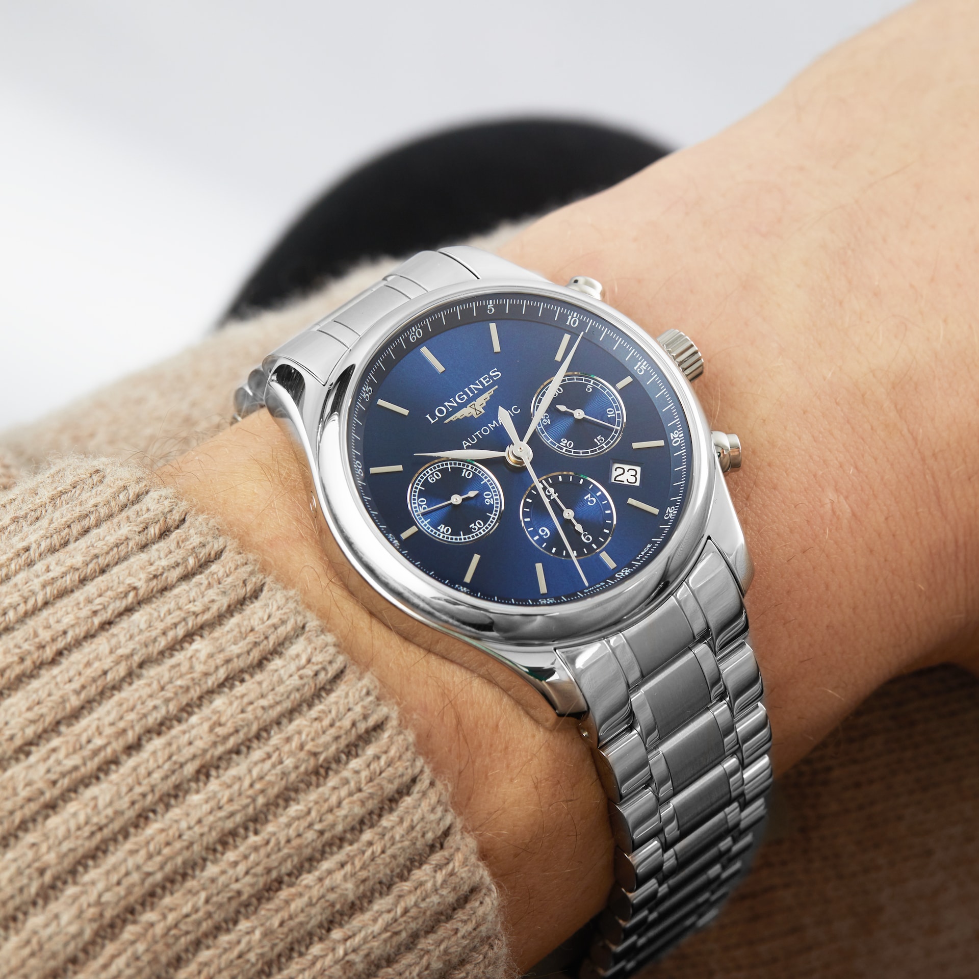 Longines Master Collection 42mm Mens Watch Sunray Blue