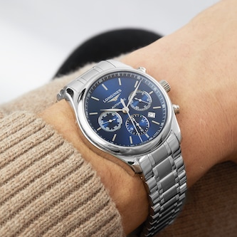 Longines Master Collection 42mm Mens Watch Sunray Blue